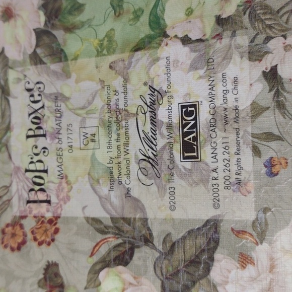 Bob's Boxes Decorative Victorian Garden Graphic Storage Box/Bin 7" X 7" EUC - Picture 5 of 8